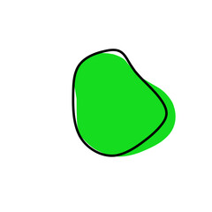 Organic green amoeba blob shape