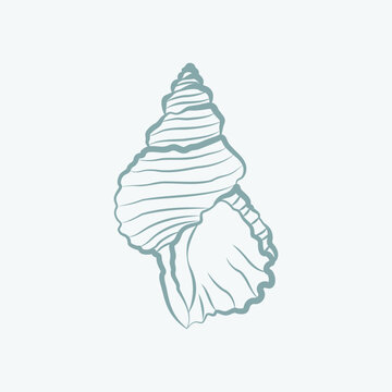 recommend clip art: Triton Shell Simple Icon Vector - Elegance and Underwater Beauty in Minimalist Form