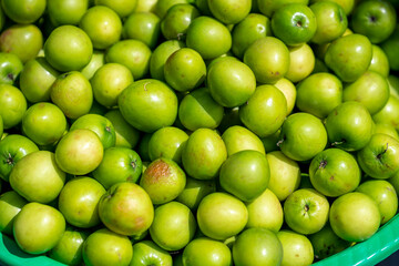 Apples for sale at the market, Vietnam fruits, specialties from Phan Rang, Ninh Thuan