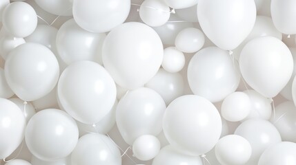White balloons as background