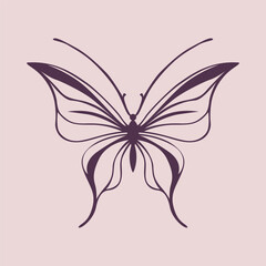 Elegant Butterfly Icon Vector - Graceful and Versatile Insect Symbol for Creative Projects