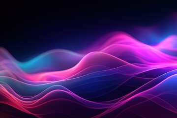 Obraz premium abstract futuristic background with gold PINK blue glowing neon moving high speed wave lines and bokeh lights. Data transfer concept Fantastic wallpaper