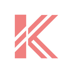 Monogram initial K letter mark logo design. Monogram design vector K logo. Monogram initial letter mark K logo. Design simple K monogram.