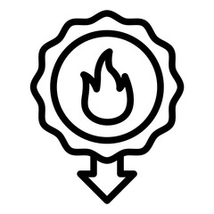 Low Calories outline icon