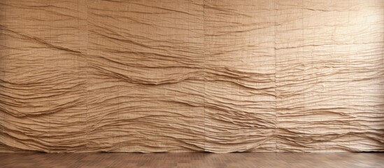 Obraz premium Hemp husk fiber used for wall decoration in interior design.