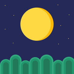 Fototapeta premium night sky with moon