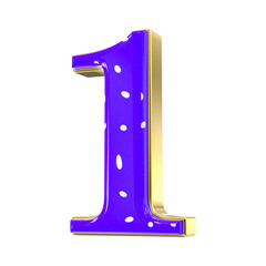 3d number made of splashes