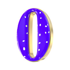 3d number made of splashes