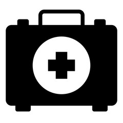 Fototapeta premium Medical Box solid glyph icon