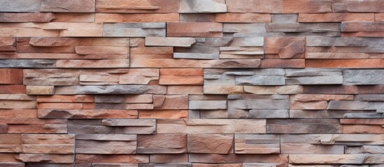 Modern stone brick wall pattern for background.