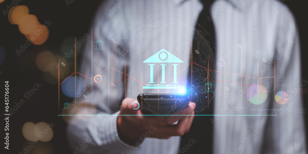 Poster concept of finance and investment ,profit growth management ,financial graphical and statistical ana