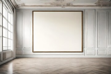 empty room with a picture frame