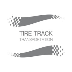 Abstract warp race track checkered flag