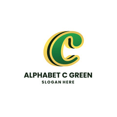 alphabet c green gold logo