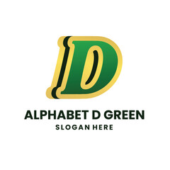 alphabet d green gold logo