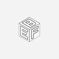 Cube letter logo design