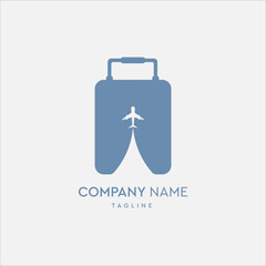 airplane logo and travel bag