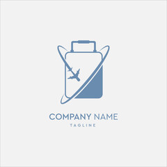 airplane logo and travel bag