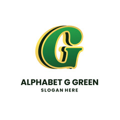 alphabet g green gold logo