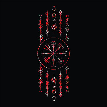 Dark runic blood symbols dreamer