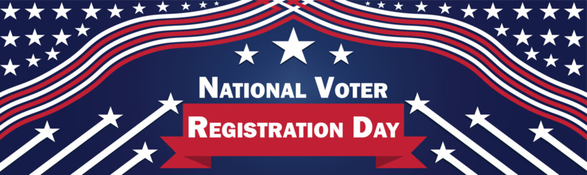 national voter registration day vector banner design. Happy national voter registration day modern minimal graphic poster illustration.