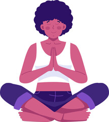 Yoga Day Character Illustration