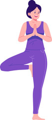 Yoga Day Character Illustration