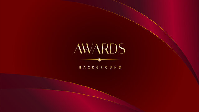 Red maroon golden royal awards graphics background. Golden sidelines. Modern template grand luxury premium corporate abstract design template trophy banner certificate.