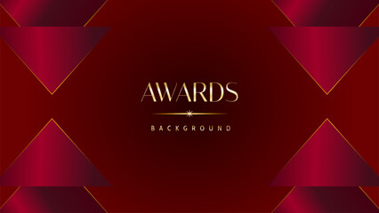 Red maroon golden royal awards graphics background. Golden sidelines. Modern template grand luxury premium corporate abstract design template trophy banner certificate.