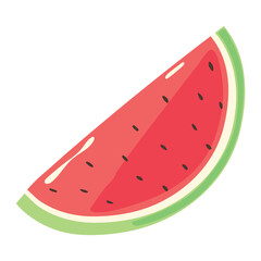 slice watermelon fresh fruit icon