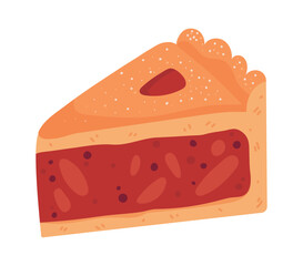 cake slice on white background