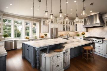 modern kitchen interior with kitchen