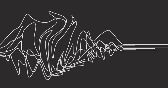 Process of solving, unleashing problems animation. Convert a complex problem to a simple business solution. Chaotic lines and doodles. Brainstorming video.