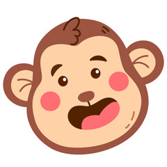 Cute Monkey Illustration