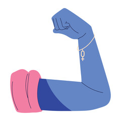 girl power strong arm icon