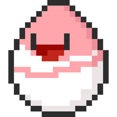 Pixel art cartoon easter egg character 3