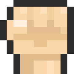 Pixel art cartoon punch hand icon