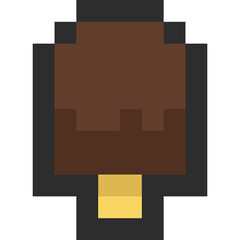 Pixel art cute cartoon ice cream icon 