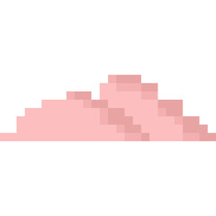 Fototapeta premium Pixel art pink cloud 4