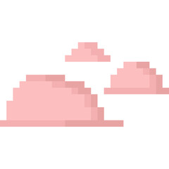 Pixel art pink cloud 5