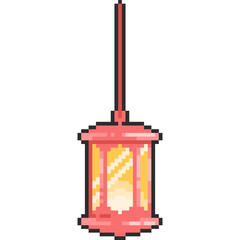 Fototapeta premium Pixel art ramadan lantern