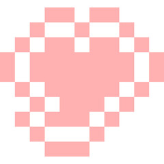 Pixel art red heart icon 16