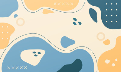 Fototapeta premium Hand drawn flat design abstract multicolor background