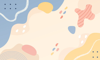 Fototapeta premium Hand drawn flat design abstract multicolor background