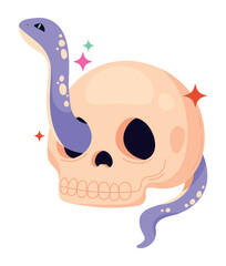 esoteric skull and snake icon