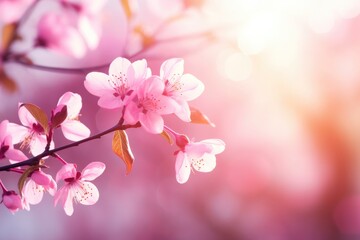 pink cherry blossoms background