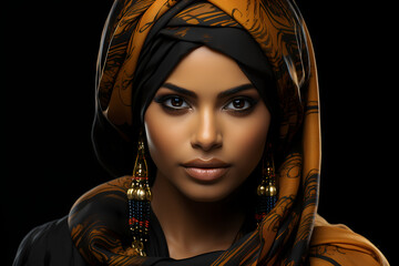 Portrait of a woman in scarf
