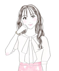 女子アナファッションな女性