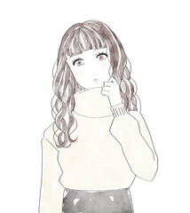 ガーリーな女性