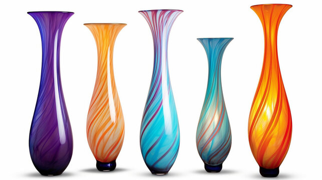 blue glass vases UHD wallpaper Stock Photographic Image